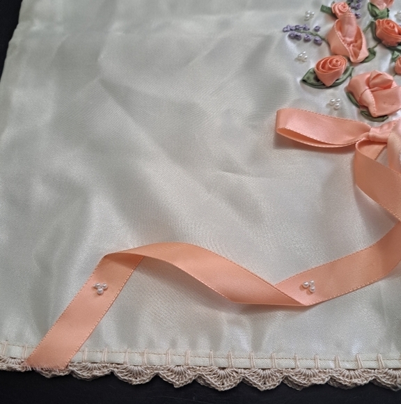 Vintage King Size Embellished Pillow Case   Size 16"×29.5" - Picture 4 of 6